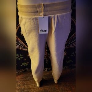 Feat Cream Track Pants for Women